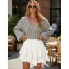 imageIDEALSANXUN Womens Flowy Shorts Tiered Ruffle Skorts High Waisted Casual Boho Lace Mini SkirtWhite