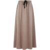 imageIDEALSANXUN Fleece Lined Long Skirts for Womens Elastic Waist Aline Warm Winter Skirts with PocketsDark Khaki