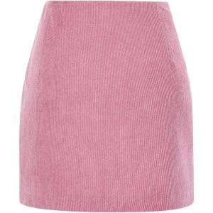 imageIDEALSANXUN Corduroy Skirt for Women Trendy Fall Winter High Waisted Knee Length Mini SkirtPink