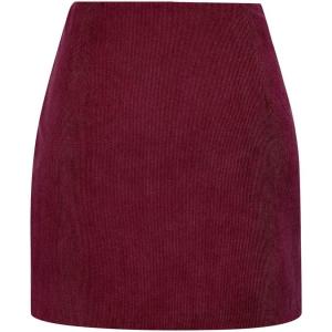 imageIDEALSANXUN Corduroy Skirt for Women Trendy Fall Winter High Waisted Knee Length Mini SkirtWine