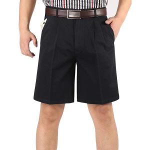 imageIDEALSANXUN Mens Big and Tall Classicfit Pleated ShortsNavy