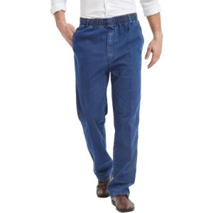 imageIDEALSANXUN Mens Elastic Waist JeansLight Blue