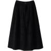 imageIDEALSANXUN Corduroy Midi Skirt for Women High Waisted A Line Fall Winter Wool SkirtBlack