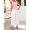image:imageIDEALSANXUN Womens Gingham Crop Tank Tops 2026 Spring Summer Sleeveless Vest TopPink