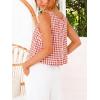 image:imageIDEALSANXUN Womens Gingham Crop Tank Tops 2026 Spring Summer Sleeveless Vest TopWatermelon