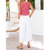 image:imageIDEALSANXUN Womens Gingham Crop Tank Tops 2026 Spring Summer Sleeveless Vest TopWine