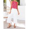 image:imageIDEALSANXUN Womens Gingham Crop Tank Tops 2026 Spring Summer Sleeveless Vest TopWine