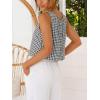 image:imageIDEALSANXUN Womens Gingham Crop Tank Tops 2026 Spring Summer Sleeveless Vest TopZ Black