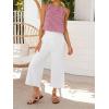 image:imageIDEALSANXUN Womens Gingham Crop Tank Tops 2026 Spring Summer Sleeveless Vest TopZ Wine