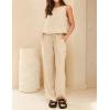 image:imageIDEALSANXUN Womens Linen Tank Tops Spring Summer Relaxed Fit Sleeveless ShirtsBeige