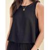 image:imageIDEALSANXUN Womens Linen Tank Tops Spring Summer Relaxed Fit Sleeveless ShirtsBlack
