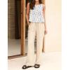 image:imageIDEALSANXUN Womens Linen Tank Tops Spring Summer Relaxed Fit Sleeveless ShirtsFloral White
