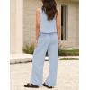 image:imageIDEALSANXUN Womens Linen Tank Tops Spring Summer Relaxed Fit Sleeveless ShirtsLight Blue