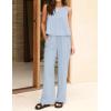 image:imageIDEALSANXUN Womens Linen Tank Tops Spring Summer Relaxed Fit Sleeveless ShirtsLight Blue