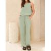 image:imageIDEALSANXUN Womens Linen Tank Tops Spring Summer Relaxed Fit Sleeveless ShirtsLight Green