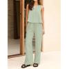 image:imageIDEALSANXUN Womens Linen Tank Tops Spring Summer Relaxed Fit Sleeveless ShirtsLight Green