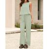 image:imageIDEALSANXUN Womens Linen Tank Tops Spring Summer Relaxed Fit Sleeveless ShirtsLight Green
