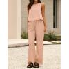 image:imageIDEALSANXUN Womens Linen Tank Tops Spring Summer Relaxed Fit Sleeveless ShirtsPink