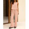 image:imageIDEALSANXUN Womens Linen Tank Tops Spring Summer Relaxed Fit Sleeveless ShirtsPink