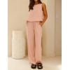 image:imageIDEALSANXUN Womens Linen Tank Tops Spring Summer Relaxed Fit Sleeveless ShirtsPink