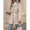 image:imageIDEALSANXUN Womens Wool Peacoat Trench Coat Dressy Blazer Fall Jackets Winter ClothingBeige