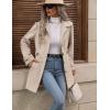 image:imageIDEALSANXUN Womens Wool Peacoat Trench Coat Dressy Blazer Fall Jackets Winter ClothingBeige