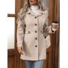 image:imageIDEALSANXUN Womens Wool Peacoat Trench Coat Dressy Blazer Fall Jackets Winter ClothingBeige
