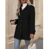 image:imageIDEALSANXUN Womens Wool Peacoat Trench Coat Dressy Blazer Fall Jackets Winter ClothingBlack