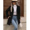 image:imageIDEALSANXUN Womens Wool Peacoat Trench Coat Dressy Blazer Fall Jackets Winter ClothingBlack
