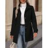 image:imageIDEALSANXUN Womens Wool Peacoat Trench Coat Dressy Blazer Fall Jackets Winter ClothingBlack