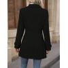 image:imageIDEALSANXUN Womens Wool Peacoat Trench Coat Dressy Blazer Fall Jackets Winter ClothingBlack