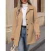 image:imageIDEALSANXUN Womens Wool Peacoat Trench Coat Dressy Blazer Fall Jackets Winter ClothingCamel