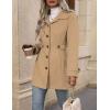 image:imageIDEALSANXUN Womens Wool Peacoat Trench Coat Dressy Blazer Fall Jackets Winter ClothingCamel