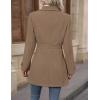 image:imageIDEALSANXUN Womens Wool Peacoat Trench Coat Dressy Blazer Fall Jackets Winter ClothingDark Khaki