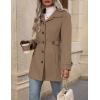 image:imageIDEALSANXUN Womens Wool Peacoat Trench Coat Dressy Blazer Fall Jackets Winter ClothingDark Khaki