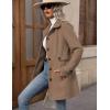 image:imageIDEALSANXUN Womens Wool Peacoat Trench Coat Dressy Blazer Fall Jackets Winter ClothingDark Khaki