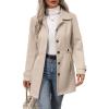 image:imageIDEALSANXUN Womens Wool Peacoat Trench Coat Dressy Blazer Fall Jackets Winter ClothingBeige