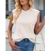 image:imageIDEALSANXUN Backless Sweater Vest for Women Spring Summer Tie Back Sleeveless Open Back Knit Tank TopsBeige