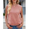 image:imageIDEALSANXUN Backless Sweater Vest for Women Spring Summer Tie Back Sleeveless Open Back Knit Tank TopsPink