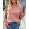 image:imageIDEALSANXUN Backless Sweater Vest for Women Spring Summer Tie Back Sleeveless Open Back Knit Tank TopsPink
