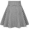 image:imageIDEALSANXUN Gothic Plaid Mini Skirts for Women Short High Waist Plaid SkirtsGingham Black