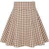 image:imageIDEALSANXUN Gothic Plaid Mini Skirts for Women Short High Waist Plaid SkirtsGingham Dark Khaki