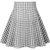 image:imageIDEALSANXUN Gothic Plaid Mini Skirts for Women Short High Waist Plaid SkirtsGingham Grey