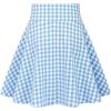 image:imageIDEALSANXUN Gothic Plaid Mini Skirts for Women Short High Waist Plaid SkirtsGingham Light Blue