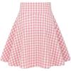 image:imageIDEALSANXUN Gothic Plaid Mini Skirts for Women Short High Waist Plaid SkirtsGingham Pink