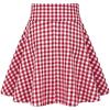 image:imageIDEALSANXUN Gothic Plaid Mini Skirts for Women Short High Waist Plaid SkirtsGingham Wine