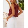 image:imageIDEALSANXUN Womens Gingham Crop Tank Tops 2026 Spring Summer Sleeveless Vest TopDark Red
