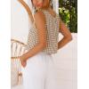 image:imageIDEALSANXUN Womens Gingham Crop Tank Tops 2026 Spring Summer Sleeveless Vest TopKhaki