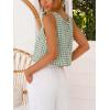 image:imageIDEALSANXUN Womens Gingham Crop Tank Tops 2026 Spring Summer Sleeveless Vest TopPastel Green