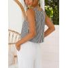 image:imageIDEALSANXUN Womens Gingham Crop Tank Tops 2026 Spring Summer Sleeveless Vest TopStriped Black